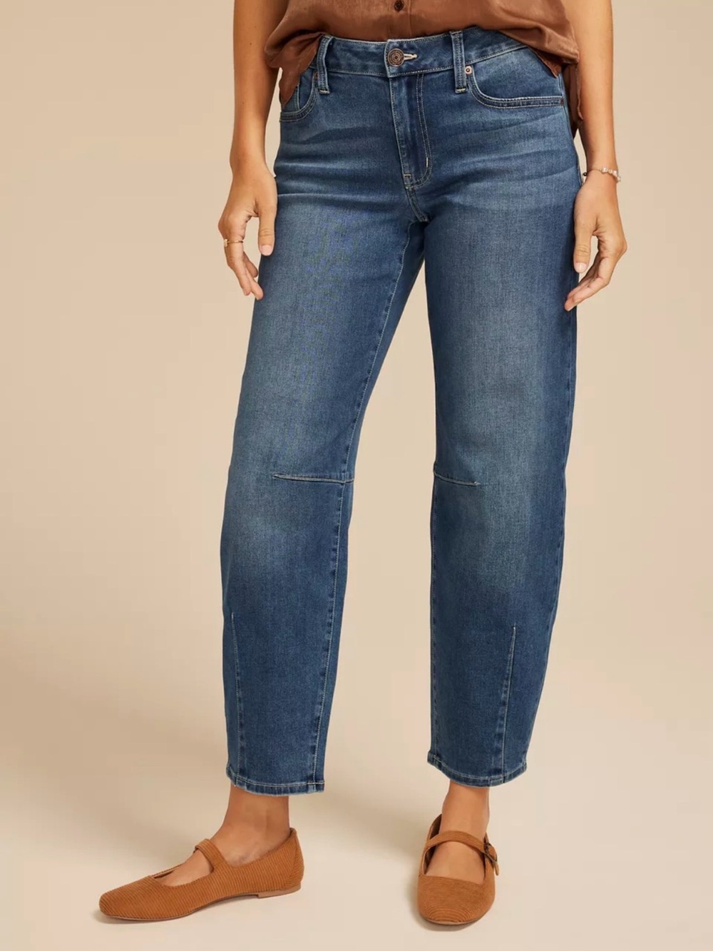 NWT Maurices Dark Wash Barrel Jean